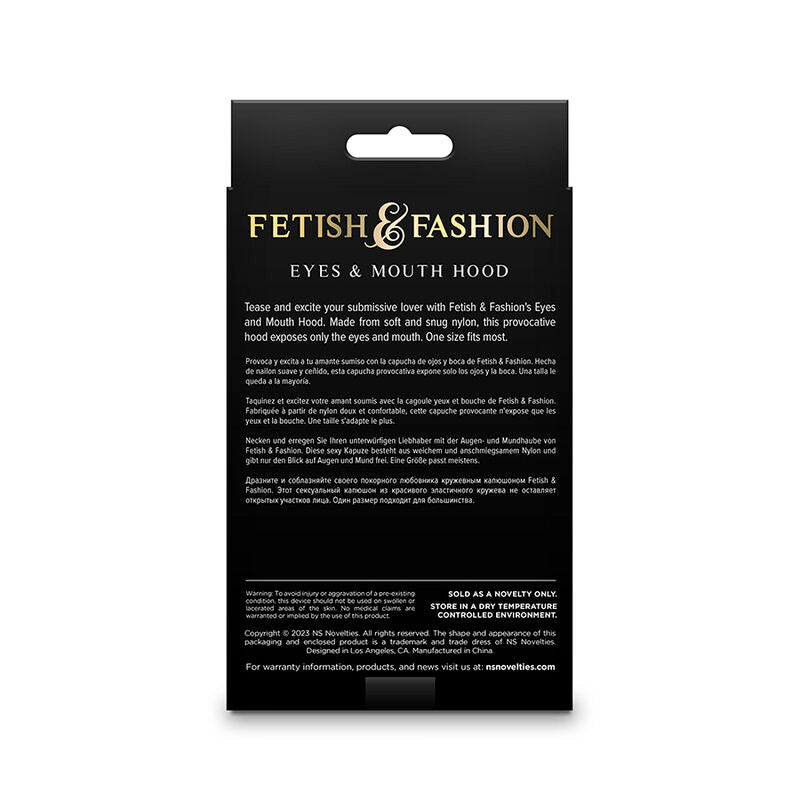 NS NOVELTIES - FETISH & FASHION WHITE NYLON EYE AND MOUTH OPENING BALACLAVA