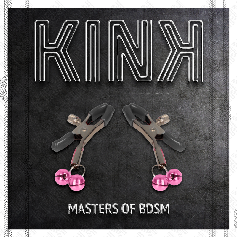KINK - PINK DOUBLE BELL NIPPLE CLAMPS 6 CM