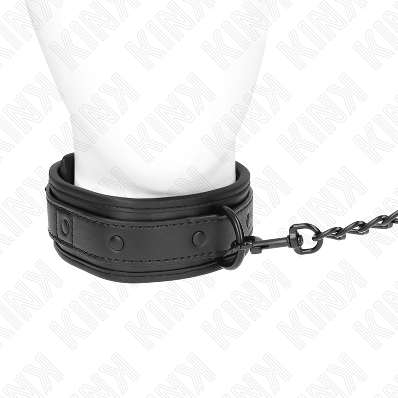 KINK - NECK WITH LEASH 78 CM NEOPRENE BONDAGE MODEL 2 ADJUSTABLE 37.5 X 49.5 CM