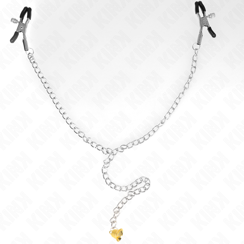 KINK - NIPPLE CLAMPS WITH GOLDEN BELL AND CHAIN 30 CM