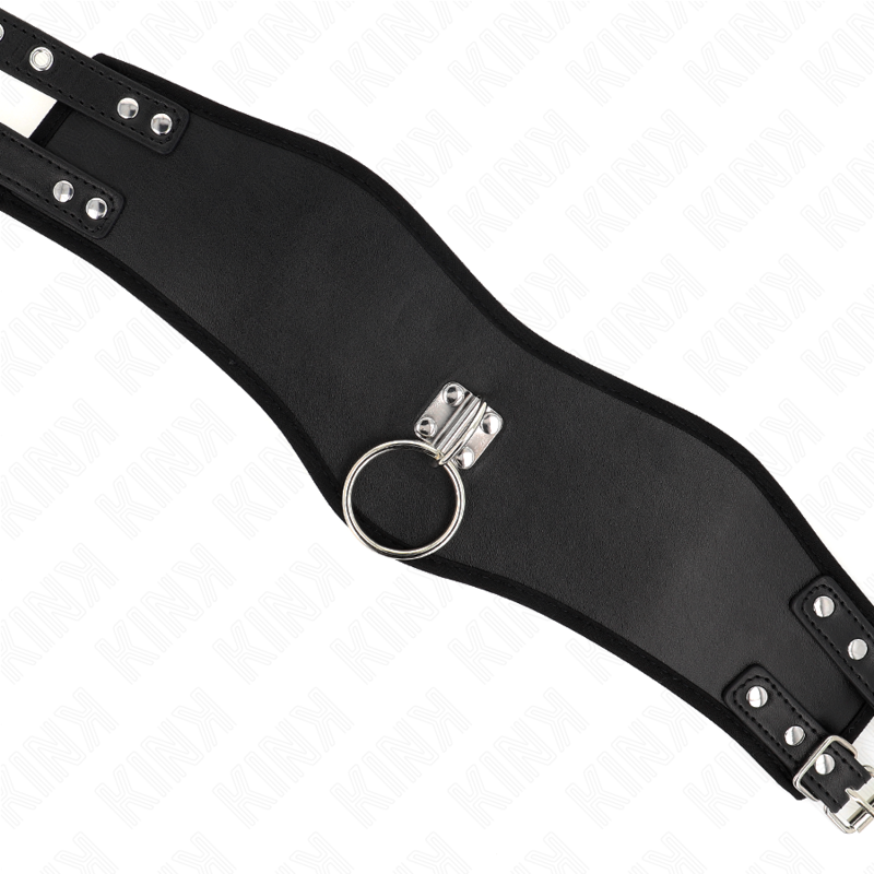 KINK - COLLAR WITH LEASH 65 CM WIDE BLACK ADJUSTABLE 40-55 CM X 10 CM