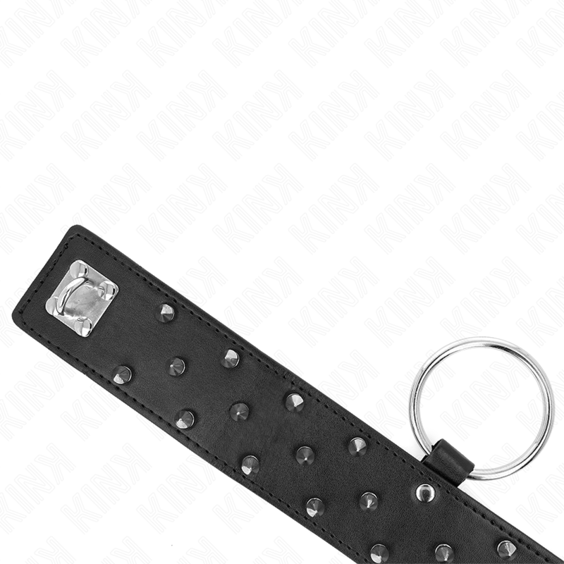 KINK - 65 CM SILVER STUDDED LEASH COLLAR MODEL 5 ADJUSTABLE 36-43 CM X 5 CM