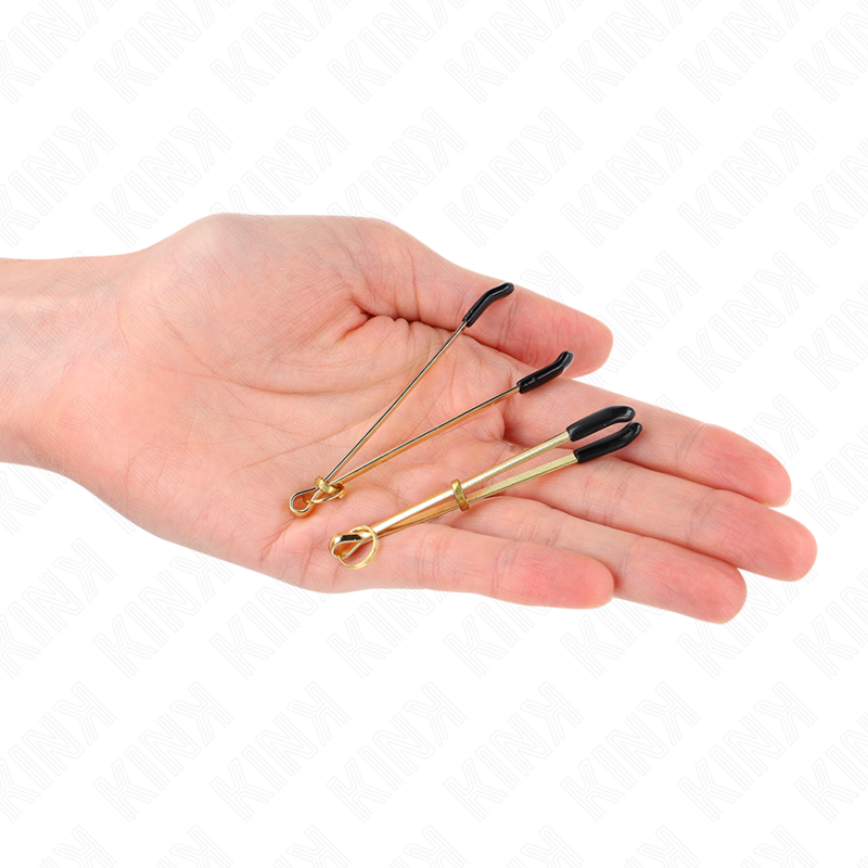 KINK - THIN GOLD NIPPLE CLAMPS 7 CM