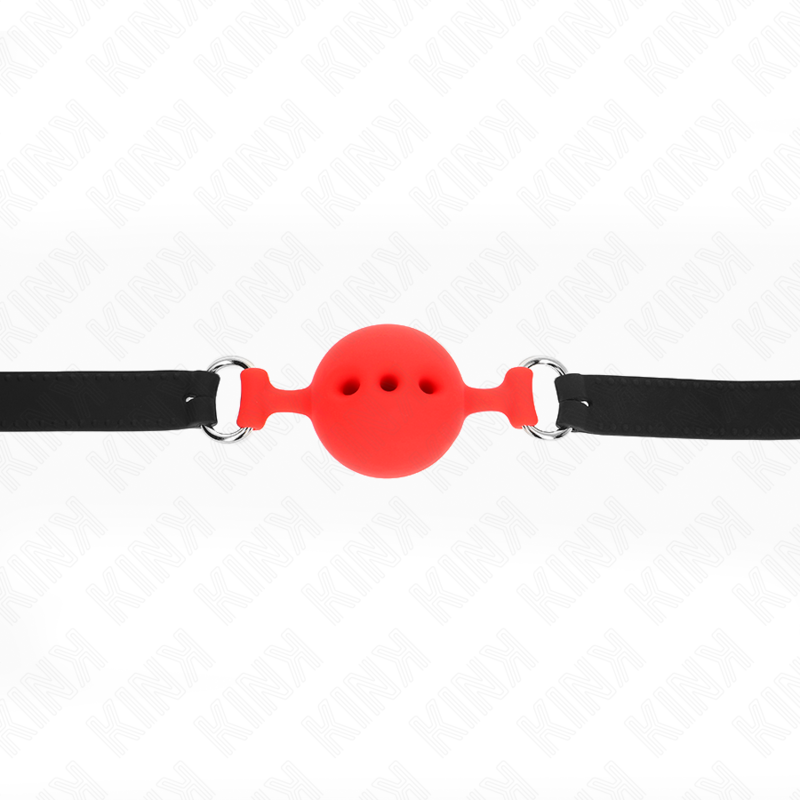 KINK - GAG 55 x 2 CM BALL 4.5 CM FULL SILICONE SIZE M RED ADJUSTABLE 35-51 CM