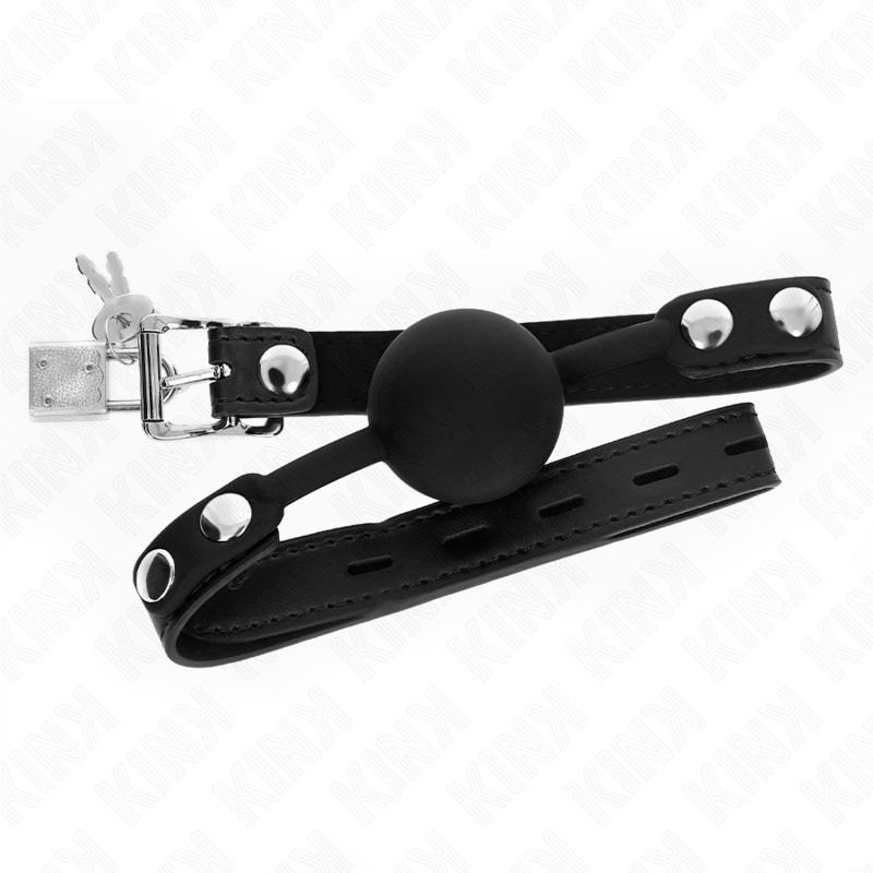 KINK - 4 CM SILICONE BALL GAG MODEL 1 WITH LOCK 60 x 2 CM