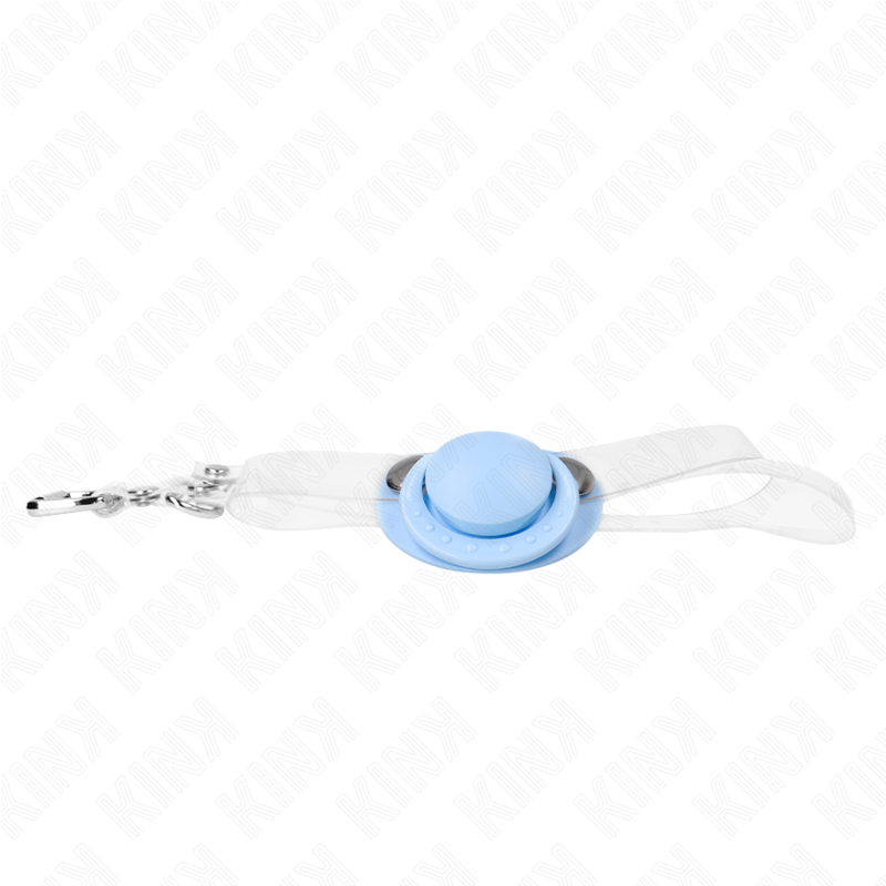 KINK - PACIFIER-SHAPED GAG 5.5 x 4 CM LIGHT BLUE ADJUSTABLE 43-60 CM