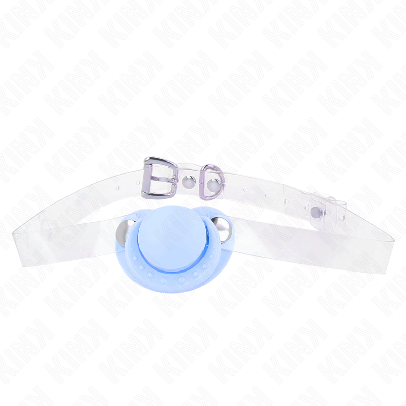 KINK - PACIFIER-SHAPED GAG 5.5 x 4 CM LIGHT BLUE ADJUSTABLE 43-60 CM