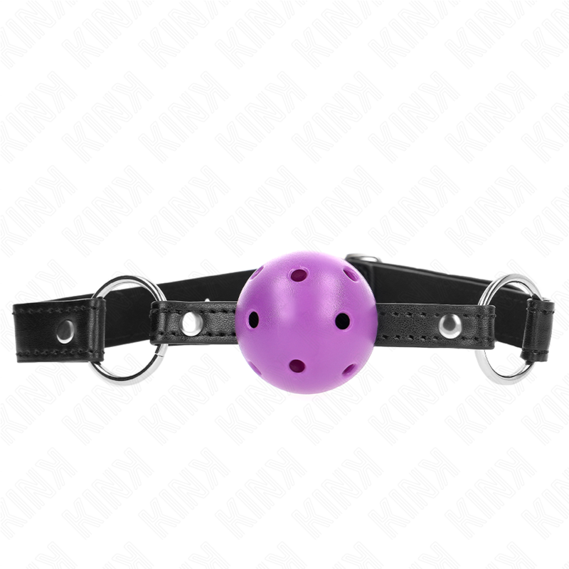 KINK - BALL GAG 4.5 CM PURPLE HARD HOLLOW 63.5 X 2 CM
