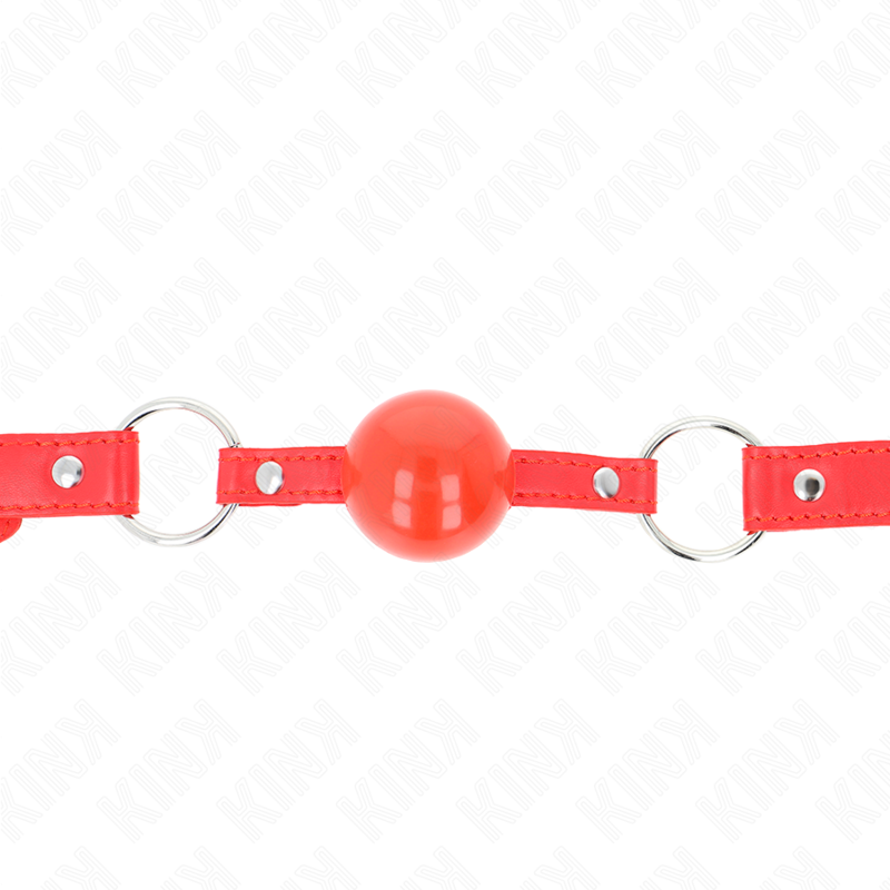 KINK - 4 CM TPE BALL GAG WITH RED LOCK 60 x 2 CM