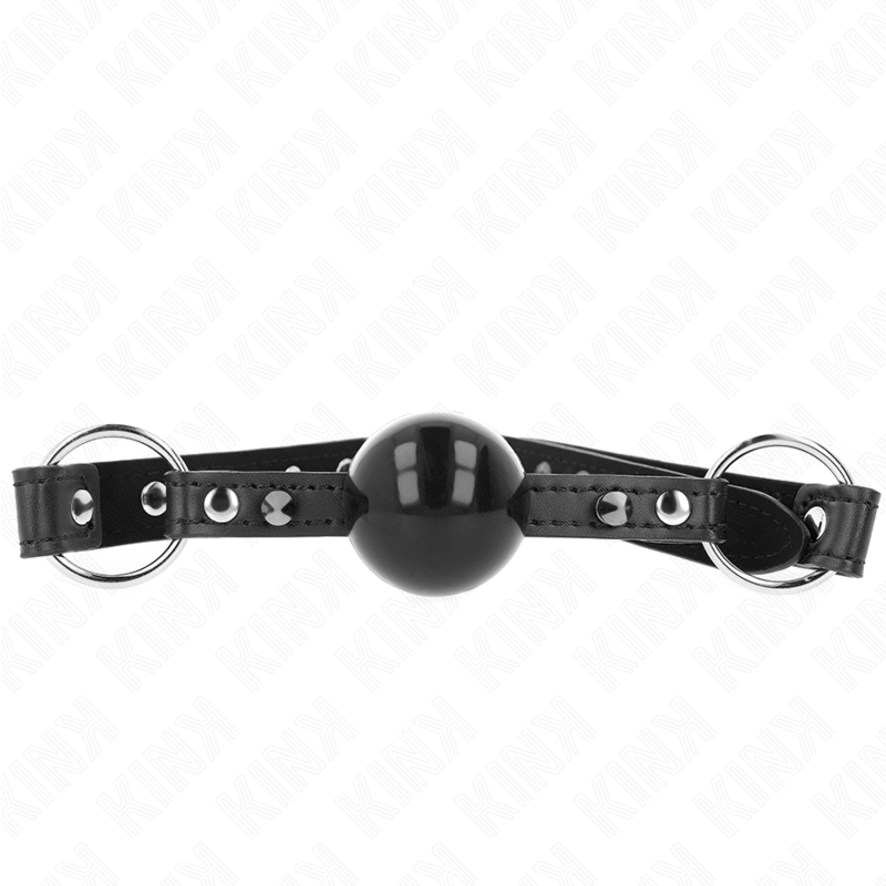 KINK - 4 CM BALL GAG WITH SPIKE RIVET AND SNAP CLOSURE 65 x 2 CM