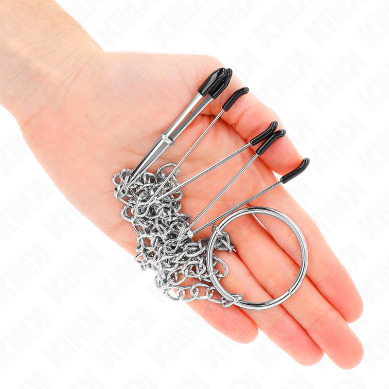 KINK - NIPPLE AND CLITORIS CLAMPS WITH CHAIN 30 CM MODEL 1