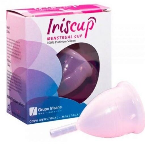 IRISCUP - LARGE PINK MENSTRUAL CUP + FREE STERILIZING BAG