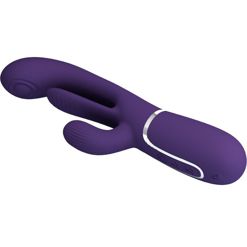 PRETTY LOVE - SHANIA TRIPLE MULTIFUNCTION RABBIT VIBRATOR PURPLE