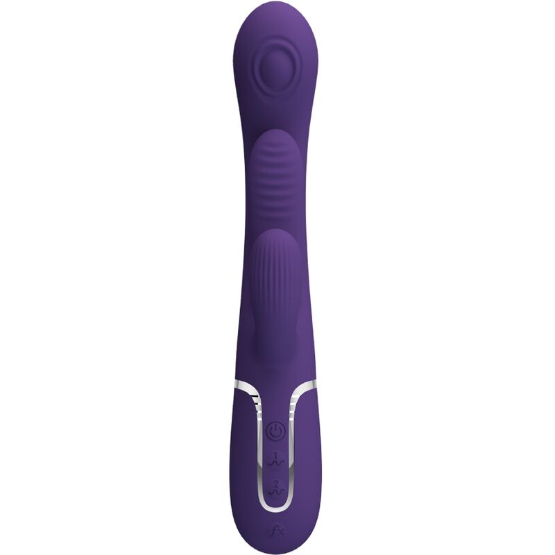 PRETTY LOVE - SHANIA TRIPLE MULTIFUNCTION RABBIT VIBRATOR PURPLE