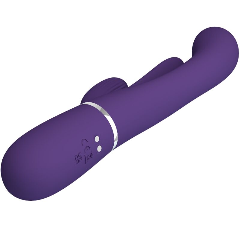 PRETTY LOVE - SHANIA TRIPLE MULTIFUNCTION RABBIT VIBRATOR PURPLE
