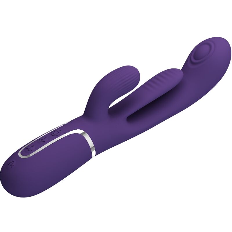PRETTY LOVE - SHANIA TRIPLE MULTIFUNCTION RABBIT VIBRATOR PURPLE
