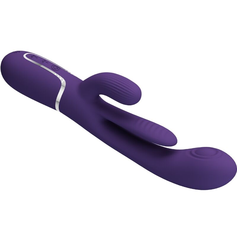 PRETTY LOVE - SHANIA TRIPLE MULTIFUNCTION RABBIT VIBRATOR PURPLE