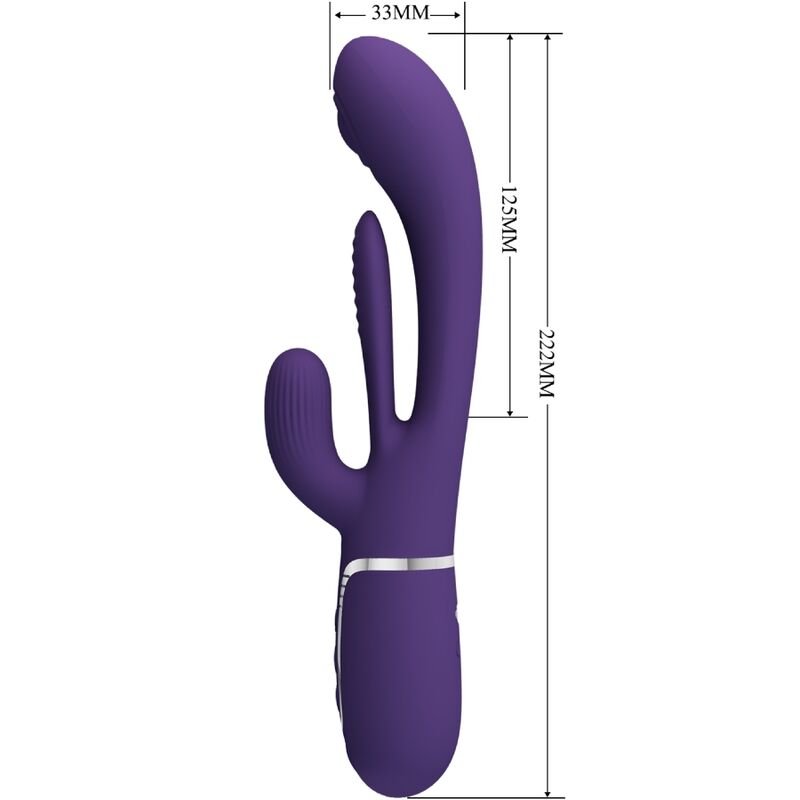 PRETTY LOVE - SHANIA TRIPLE MULTIFUNCTION RABBIT VIBRATOR PURPLE