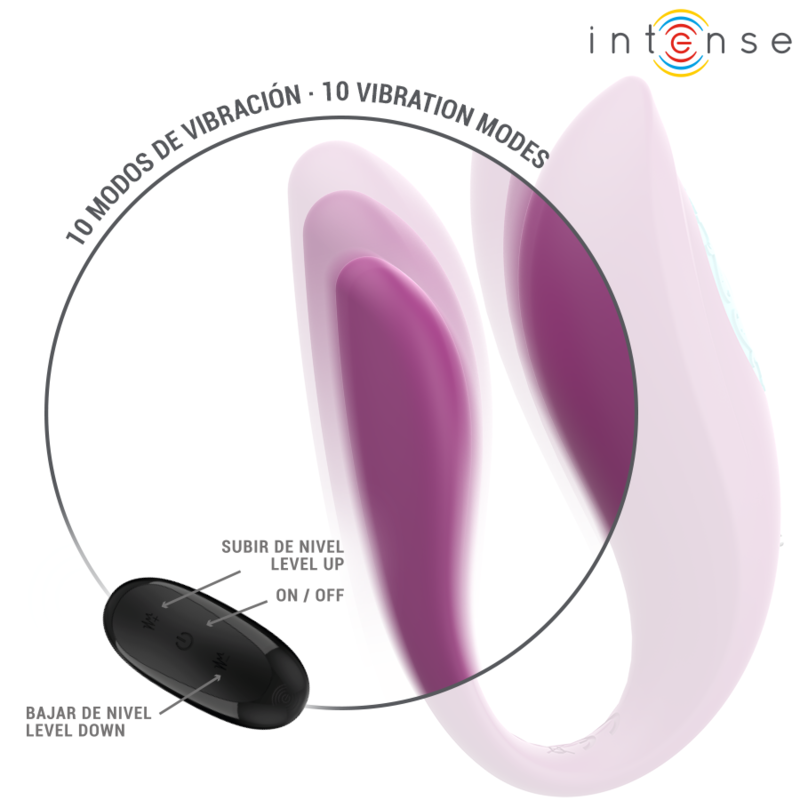 INTENSE - ANNIE U-SHAPED STIMULATOR & VIBRATOR PURPLE REMOTE CONTROL