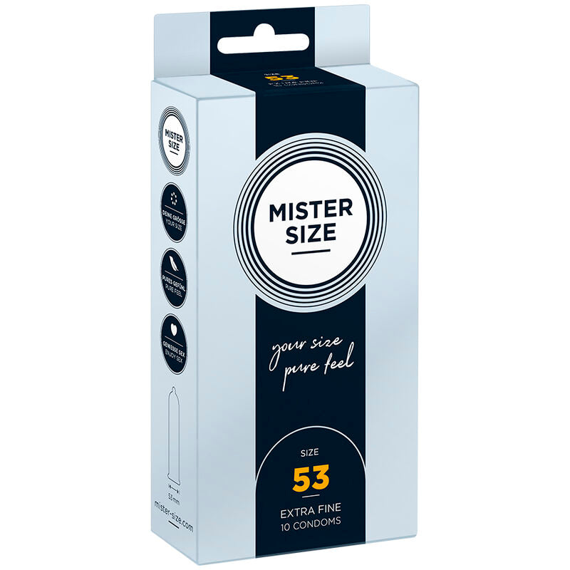 MISTER SIZE - CONDOMS SIZE M 53 MM (10 UNITS)