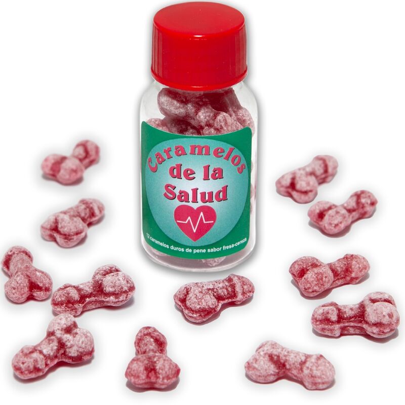 Spicy Devil - 12 Strawberry/Cherrry Penis-Shaped Health Candies