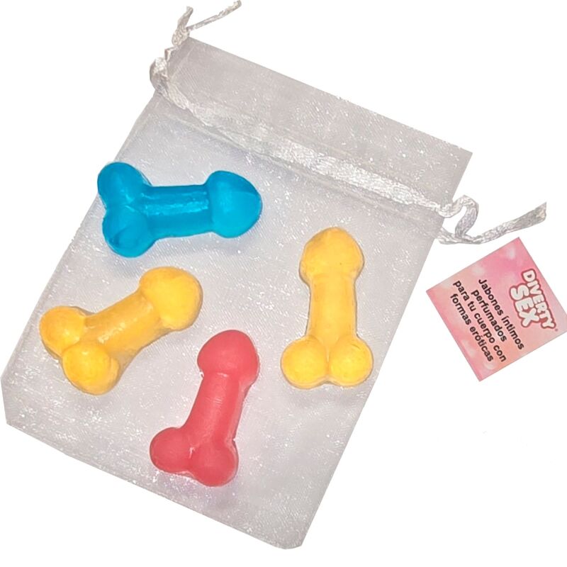 Spicy Devil - 4 MINI Penis-Shaped Perfumed Soaps