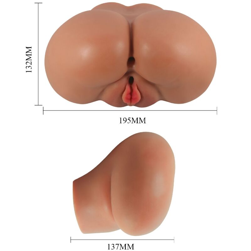 CRAZY BULL - LUNA REAR VIBRATOR WITH REALISTIC NATURAL VAGINA AND ANUS REMOTE CONTROL