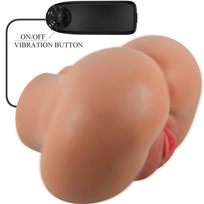 CRAZY BULL - LUNA REAR VIBRATOR WITH REALISTIC NATURAL VAGINA AND ANUS REMOTE CONTROL