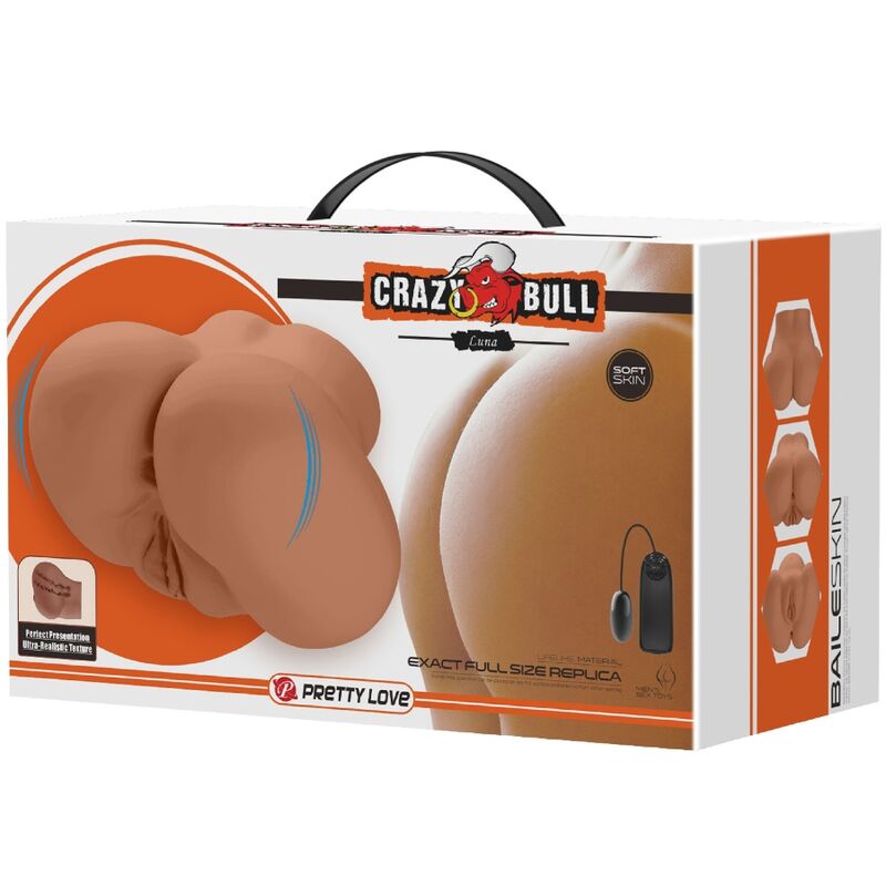 CRAZY BULL - LUNA REAR VIBRATOR WITH REALISTIC NATURAL VAGINA AND ANUS REMOTE CONTROL