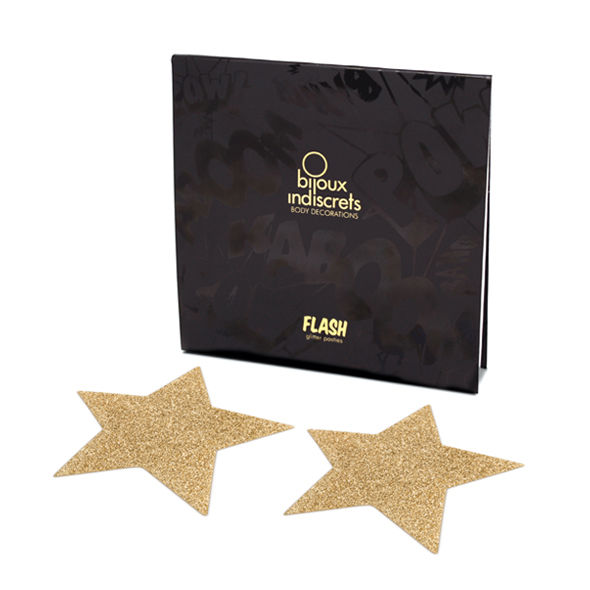 BIJOUX - INDISCRETS FLASH GOLDEN STAR NIPPLE SHELTERS