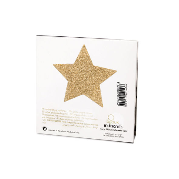 BIJOUX - INDISCRETS FLASH GOLDEN STAR NIPPLE SHELTERS