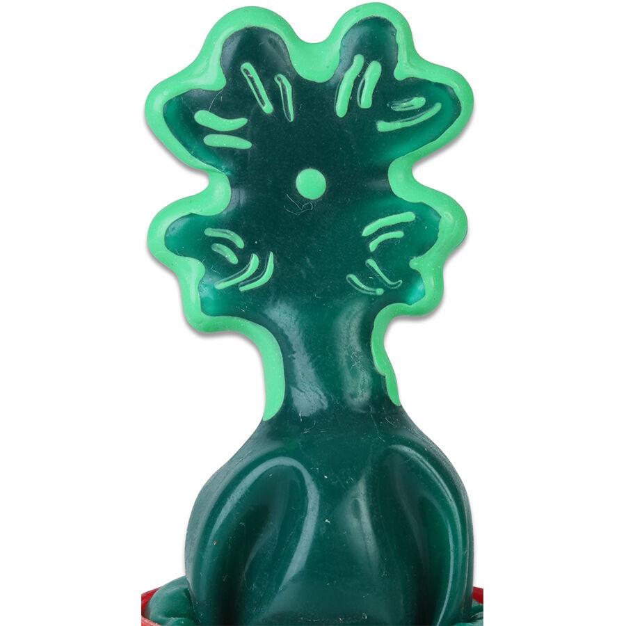 CONDOMERIE - PRESERVATIVO DECORATIVO PINTADO A MANO HOJA DE TRÉBOL