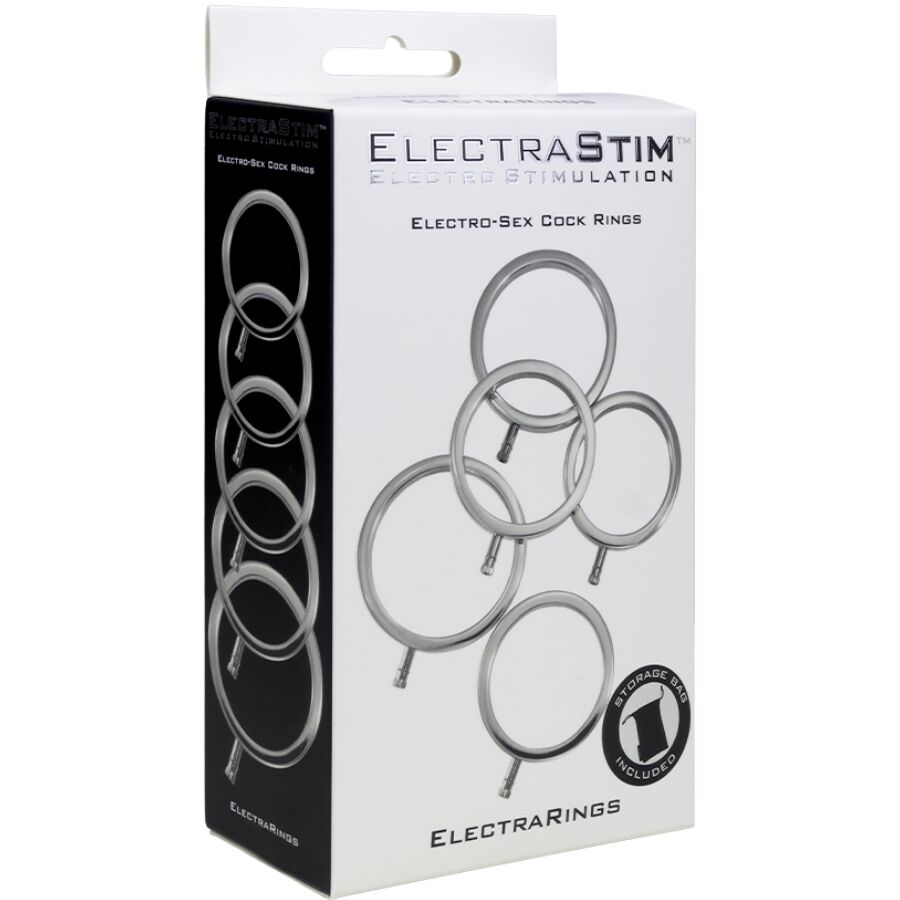 ELECTRASTIM - ELECTRARINGS ANILLOS METÁLICOS PARA EL PENE PACK 5