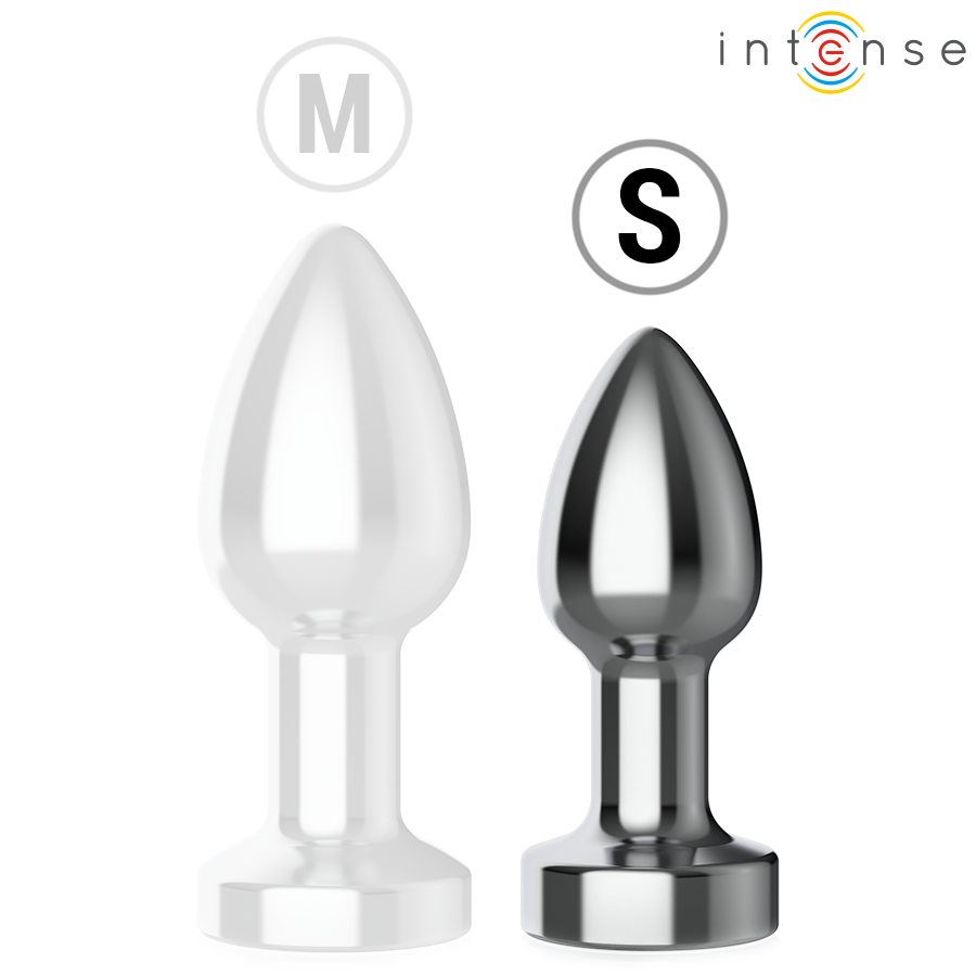INTENSE - PLUG ANAL TALLA S DE METAL VIBRADOR CON LUCES LED MULTICOLOR Y CONTROL REMOTO