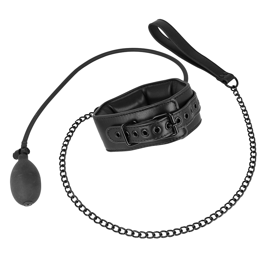FETISH SUBMISSIVE BONDAGE - COLLAR BONDAGE INFLABLE CON TIRADOR