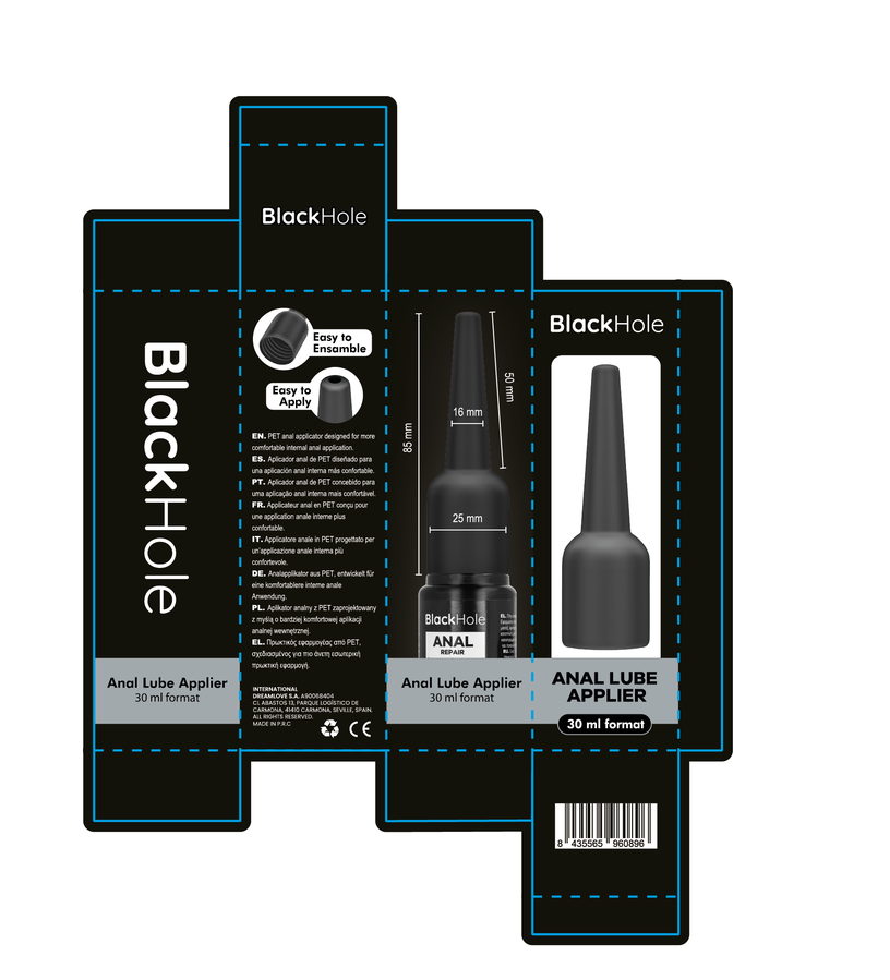 BLACK HOLE - APLICADOR DE LUBRICANTE ANAL TALLA S 30 ML