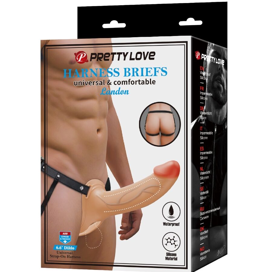 PRETTY LOVE - LANDON STRAP-ON CON VIBRACIÓN CLARO