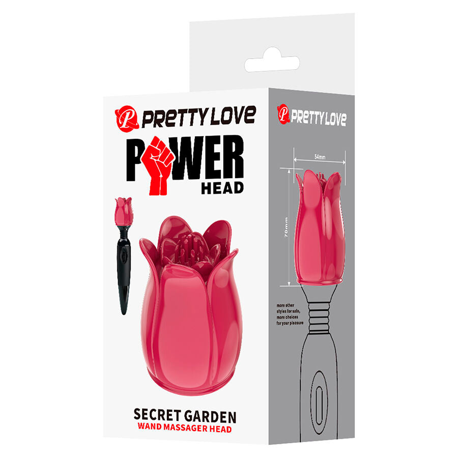 PRETTY LOVE - SECRET GARDEN CABEZAL MASAJEADOR ROSA