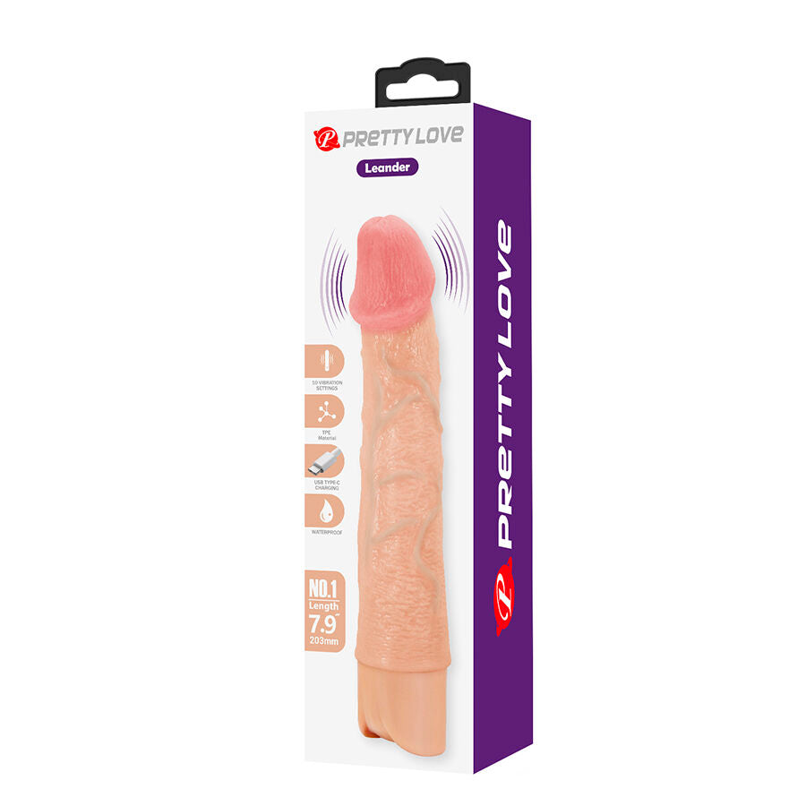 PRETTY LOVE - LEANDER VIBRADOR REALÍSTICO FLEXIBLE