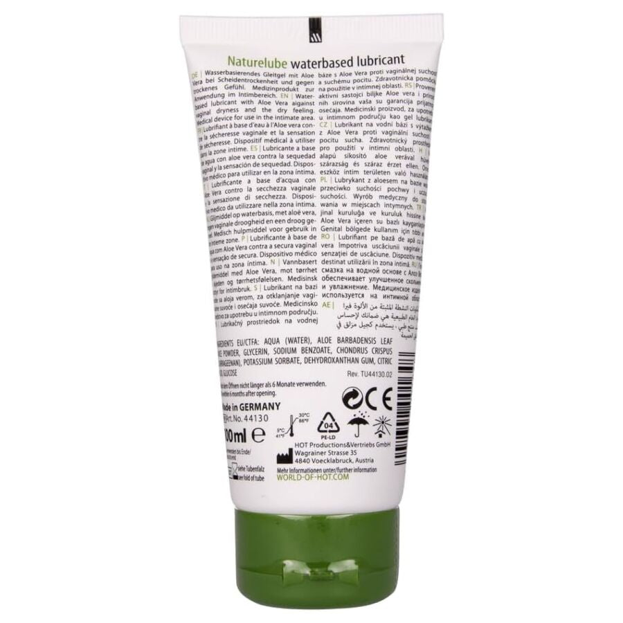 HOT - NATURE LUBE LUBRICANTE BASE AGUA ALOE VERA 100 ML