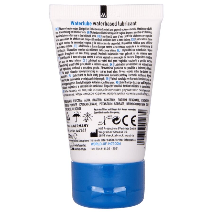 HOT - WATER LUBE LUBRICANTE BASE AGUA AGUA DE MANANTIAL 30 ML