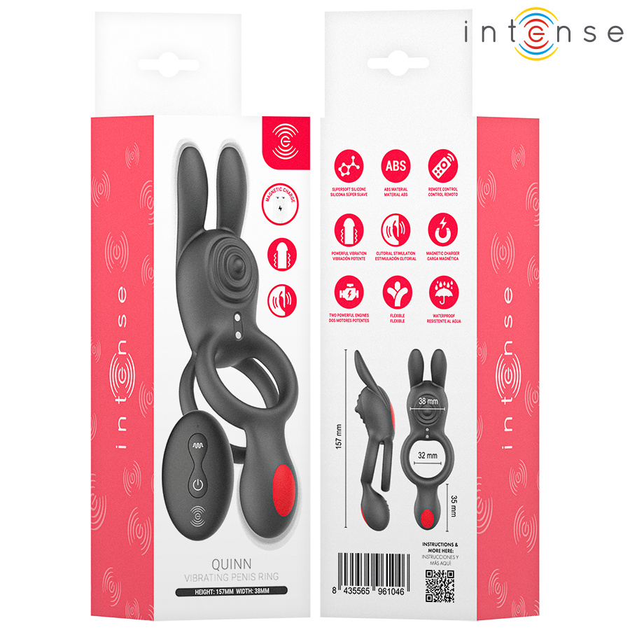 INTENSE - QUINN ANILLO DOBLE CON VIBRACIÓN CONTROL REMOTO