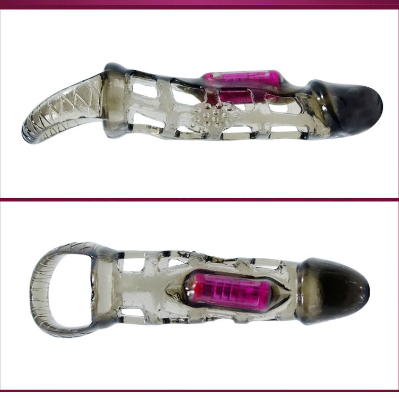DANCE - VIBRATING PENIS EXTENSION SLEEVE WITH STRAP 13.5 CM