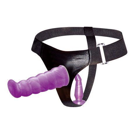 DANCE - LILAC FEMALE ANAL AND VAGINAL HARNESS G-SPOT 17 CM