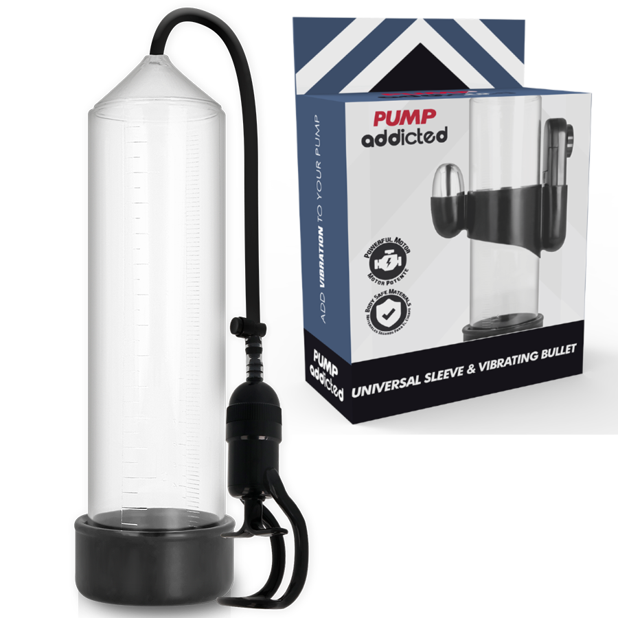 PUMP ADDICTED - RX5 TRANSPARENT ERECTION PUMP WITH VIBRATOR