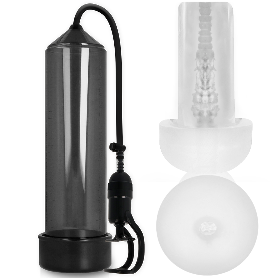 PUMP ADDICTED - RX5 BLACK ERECTION PUMP WITH MASTURBATOR