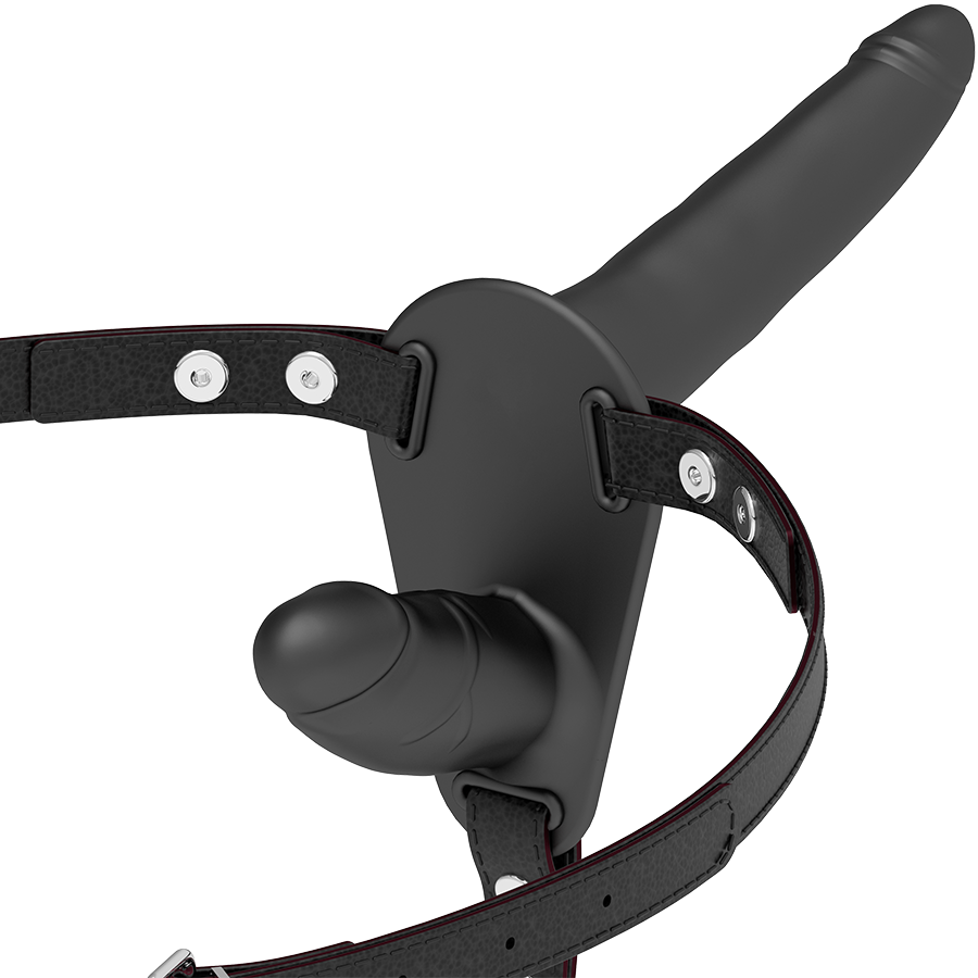 FETISH SUBMISSIVE HARNESS - DOUBLE PENETRATION BLACK