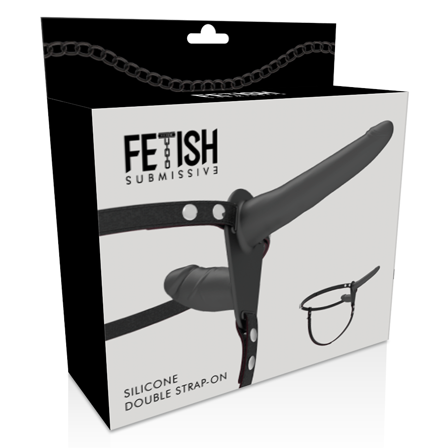 FETISH SUBMISSIVE HARNESS - DOUBLE PENETRATION BLACK