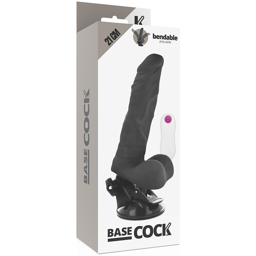 BASECOCK - REALISTIC VIBRATOR ARTICULABLE REMOTE CONTROL NATURAL 21 CM -OR- 5 CM