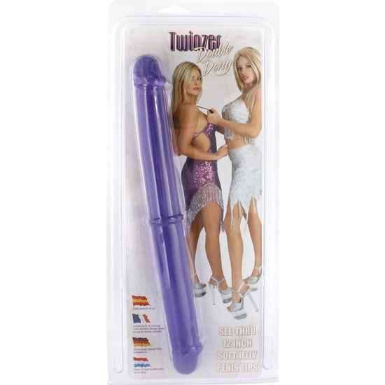 SEVEN CREATIONS - 30CM PURPLE DOUBLE PENIS